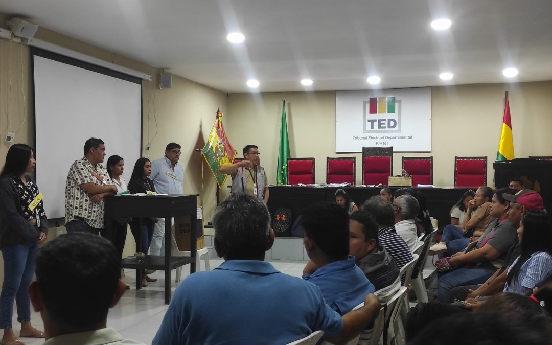 TRIBUNAL ELECTORAL DEPARTAMENTAL DEL BENI CONTINÚA CON LAS CAPACITACIONES SOBRE MATERIA ELECTORAL